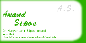 amand sipos business card